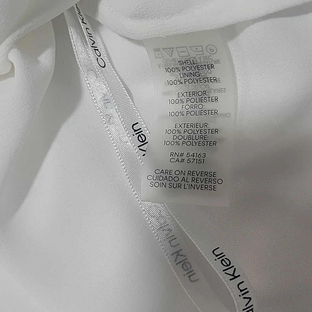 Calvin Klein White Large Shirt for Women with buttons and long sleeves - Picture 8 of 8